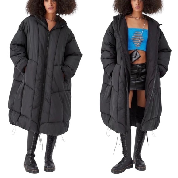 Urban Outfitters Long Puffer Jacket Coat - Picture 16 of 16
